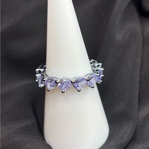 Elegant Lab Created Light Amethyst Women's Ring